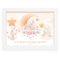 Cadre poster enfant Lapin