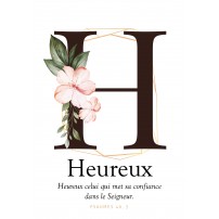 CARTE VB : Lettre H - Heureux