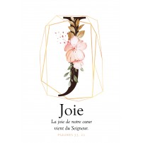 CARTE VB : Lettre J - Joie