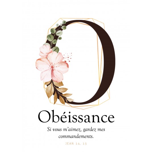 CARTE VB : Lettre O - Obéissance