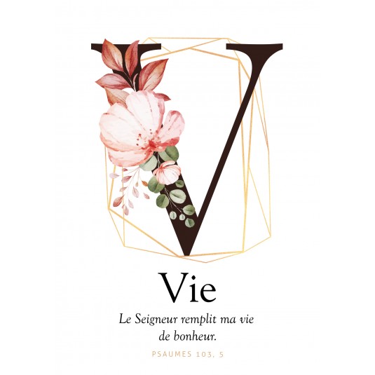 CARTE VB : Lettre V - Vie