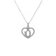 Collier avec pendentif coeur et lettrage "GOD"