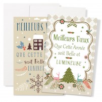 Mignonettes fin d'année Motifs de fin d'année dessinés - Lot de 5