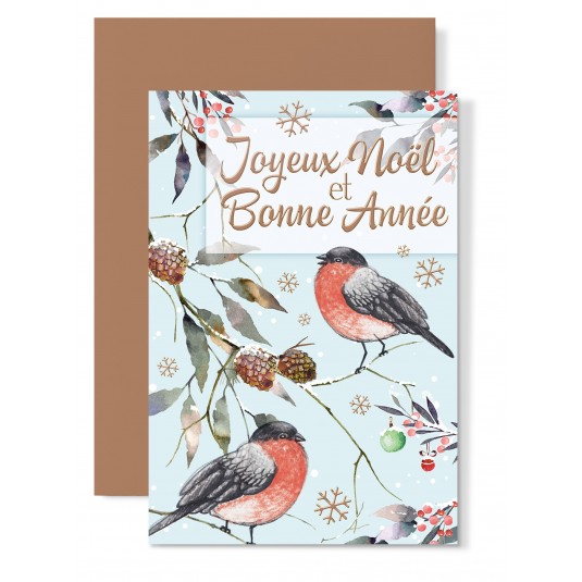 Moineaux sur des branches en hiver