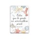 Magnet "Mot d'ordre 2023" avec motif fleurs et oiseau