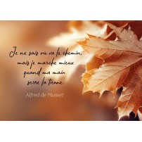 CARTE Feuilles d'automne en gros plan