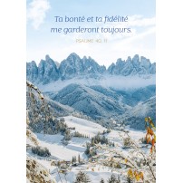 CARTE TB Paysage de montagnes en hiver