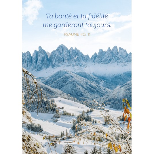 CARTE TB Paysage de montagnes en hiver