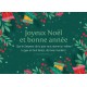 CARTE Fin d'année Motifs de Noël dessinés sur fond vert