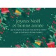 CARTE Fin d'année Motifs de Noël dessinés sur fond vert