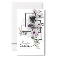 Carnet Condoléances Arbre sur fond vert et parme