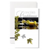 Carnet Condoléances Bougie et feuillage vert