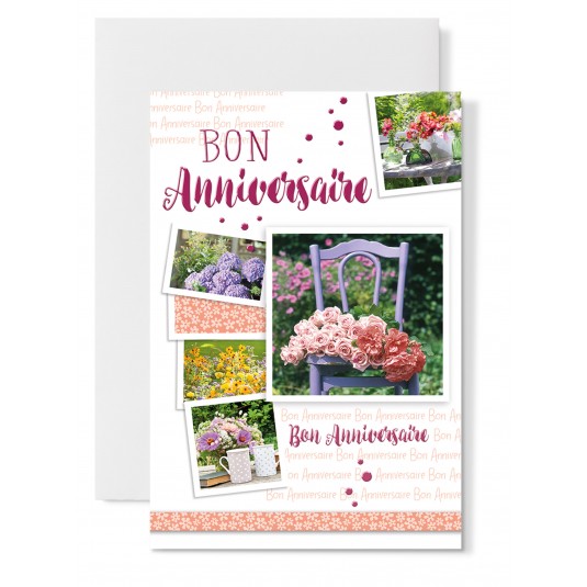 Carnet Anniversaire Chaise fleurie