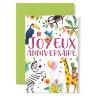 Carnet Anniversaire Zèbre, Girafe