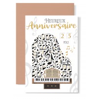 Carnet Anniversaire Piano notes de musique