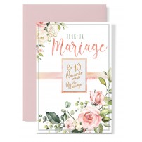 Carnet Mariage 10 commandements fond rose