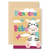 Carnet Naissance Zèbre pailleté