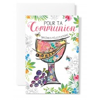 Carnet Communion Calice et Papillons