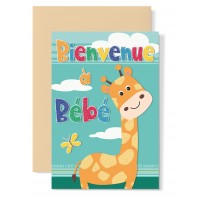 Carnet Naissance Girafe pailletée