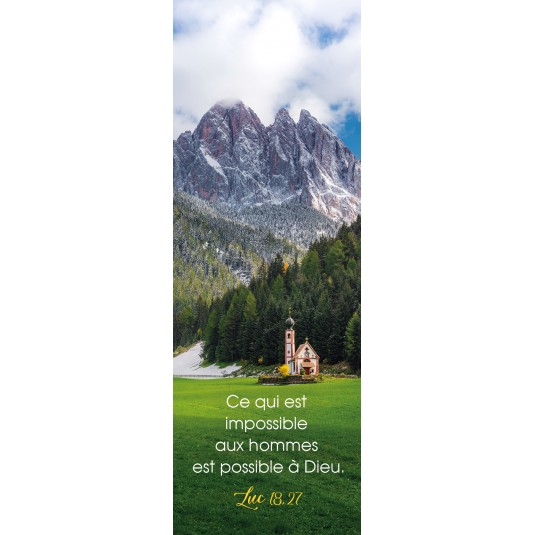 SIGNET Eglise au pied d'une montagne