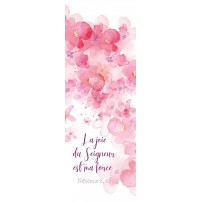 SIGNET Fleurs roses en aquarelle