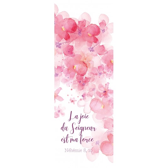 SIGNET Fleurs roses en aquarelle