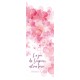 SIGNET Fleurs roses en aquarelle