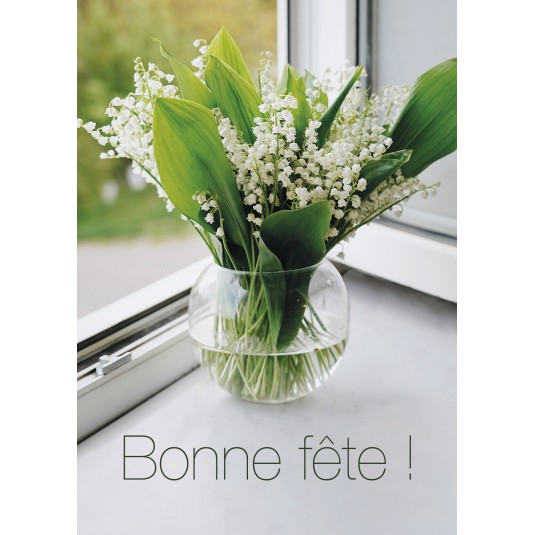 CARTE Avec Message Bouquet de muguet