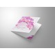 CARNET Branche d'orchidées blanches et roses