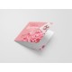 CARNET Fleurs roses et carte d'invitation