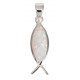 Pendentif Ichtus en argent et nacre blanche