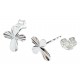 Boucles d'oreilles mini croix en argent