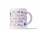Mug motifs floraux colorés "Tu as du prix à mes yeux"