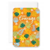 Carnet Div Feuilles colorées sur fond orange