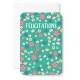 Carnet Div Petites fleurs fond vert