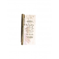 Coffret cadeau stylo et signet "God is good"