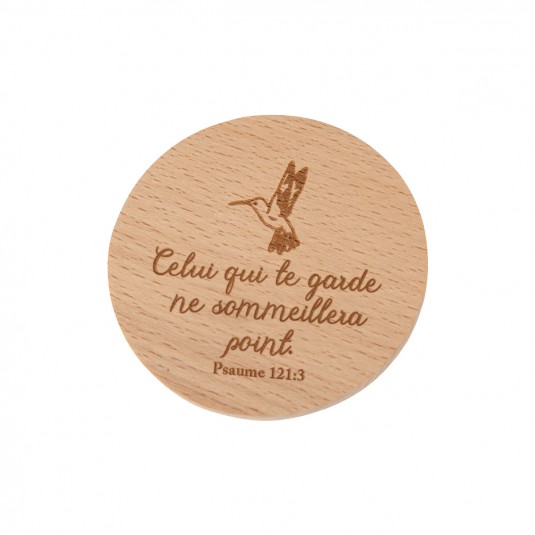 Miroir de poche "Mot d'ordre 2023" en bois