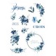 Lot de 3 planches d'autocollants - motifs floraux