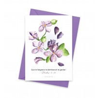 Carte parfumée Violette - Nombres 6, 24