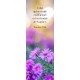 Signet fleurs dans teinte violet avec verset 