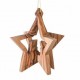 Décoration Crèche dans une étoile en bois d'olivier