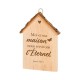 Maison en bois à suspendre gravée (Josué 24, 15)