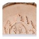 Crèche de Noël en relief, taillée dans un rondin de bois 16 cm