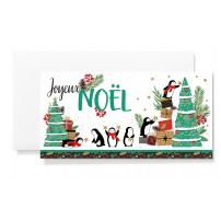 MAXI CARNET JN : Pingouins et sapins de Noël