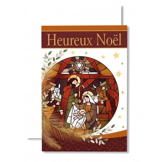 Carnet Hn Crèche en vitrail