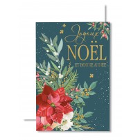 Carnet JN et BA Fleurs et branches sur fond turquoise