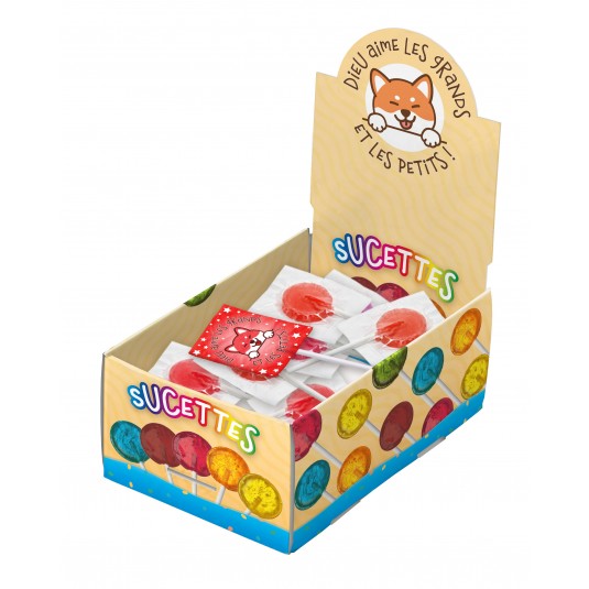 Boite présentoir 40 sucettes