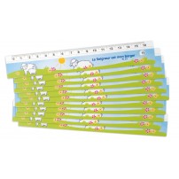 Lot de 10 Règles moutons 16cm