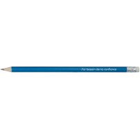 Crayon papier bleu avec gomme