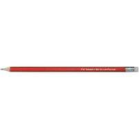 Crayon papier rouge avec gomme